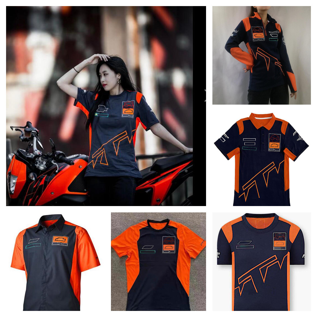 

Motorcycle polo shirt 2022 summer short-sleeved shirt same style customization