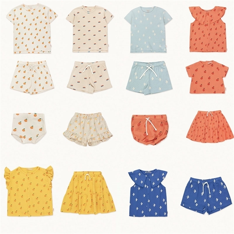 

EnkeliBB Toddler Summer Sets Design SS Boy Girl Casual Clothes Outfits Tshirt and Shorts Suits Stylish Kids 220616, As shown