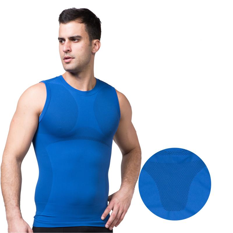 

Men' Body Shapers HaleyChan Shaper Mens Tight Fitness Sports Top Summer Quick-drying Abdominal Vest Waist Trainer Shapewear Compression Tan