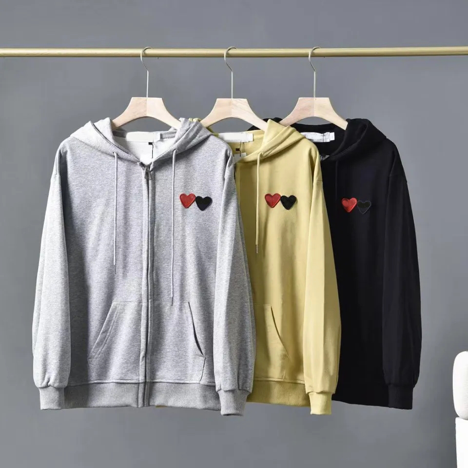 

CDG PLAY Men' Hoodies Japanese Ladies Love Sweatshirt High Quality Cotton Zip Hooded Sweatshirt Factory Outlet -XXXL, Supplement (not shipped separately)