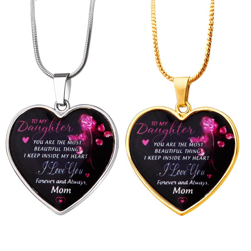 

Chains Keycha Pendant Heart-Shaped Sister Alloy Steel Jewelry Friend Necklace Stainless Necklaces & Pendants