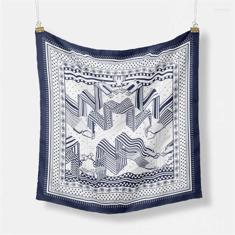 

Scarves 53cm Design Belt Paisley Silk Scarf 2022 Brand Square Woman Luxury Bandana Headband Hijab Foulard Neckerchief For LadyScarves