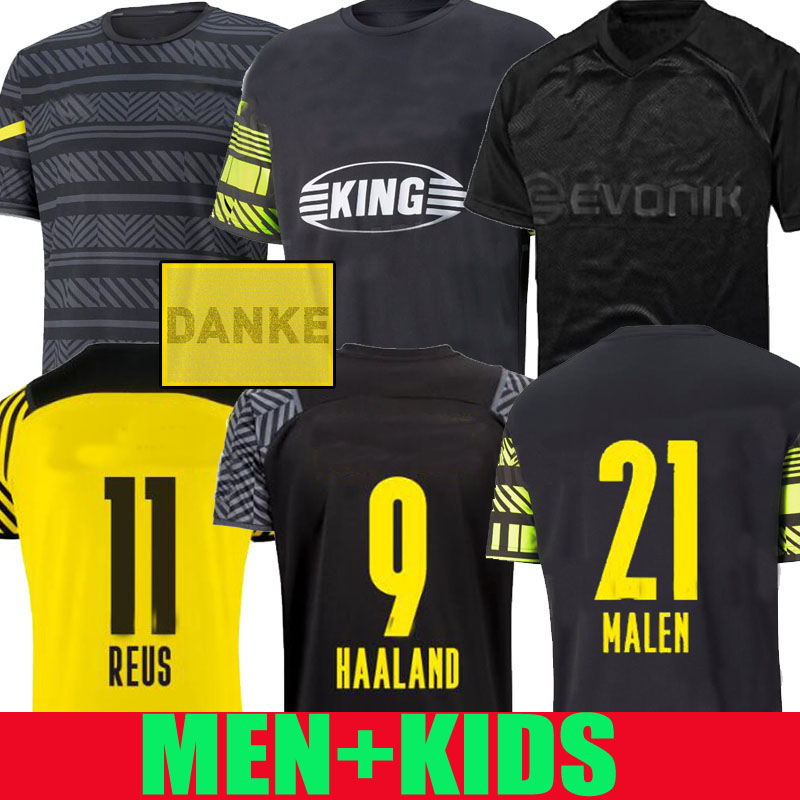 

FANS Player 1990 Limited Edition HAALAND REUS soccer jersey special danke kit 21 22 4th dortmund 2021 2012 football shirts BELLINGHAM Dahoud Malen hazard men + kids top, Home