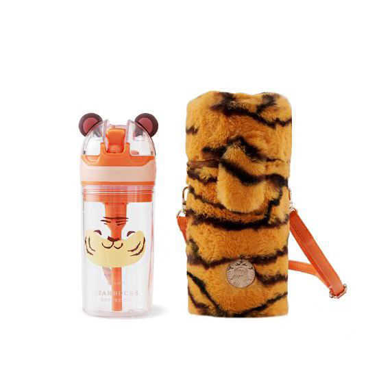 Starbucks 2022 Chinese Zodiac new year happy cute tiger cup set kangdick snack straw portable accompanying water cup-image-759513644