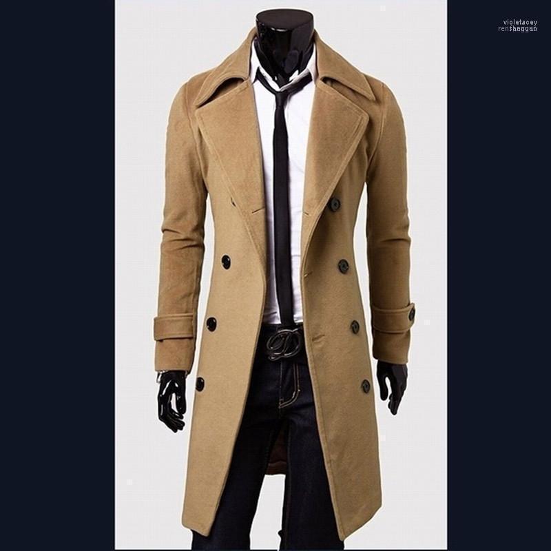 

Men's Wool & Blends Men Long Peacoat Pea A Winter Down Jacket Mens Coat Male Camel Overcoat Manteau Homme Chaqueta De Invierno Los Hombres1, Gray