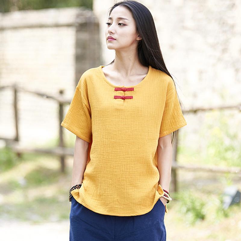 

Plus Size -5XL 6XL Short Sleeve Cotton Linen Shirts,loose Casual Brand Comfortable Soft Vintage Blouse,Summer Blusas Tops Women' Blouses, Black