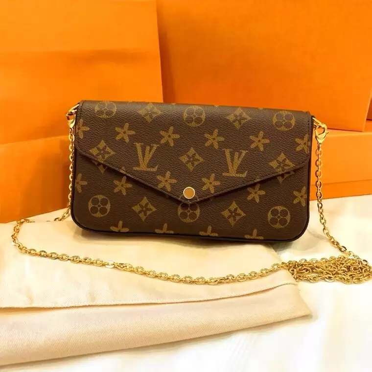 2022 Multi Felicie Pochette Femmes Sacs à chaîne Portefeuille Messenger Sacs à main en cuir Épaule de haute qualité Fleur Louise Bourse Vutton Ba