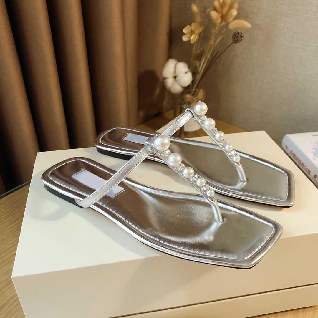 

2021 luxury designer ALAINA FLAT glossy pearl leather ladies sandals square toe elegant simple and comfortable outdoor cas JIMMYs CHOOs qKz, Colour3