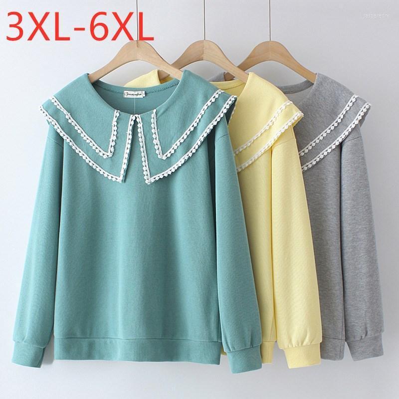 

Women's Plus Size Outerwear & Coats Ladies Autumn Winter Pullover For Women Large Long Sleeve Loose Cotton Green Sweatshirt Coat 3XL 4XL 5XL