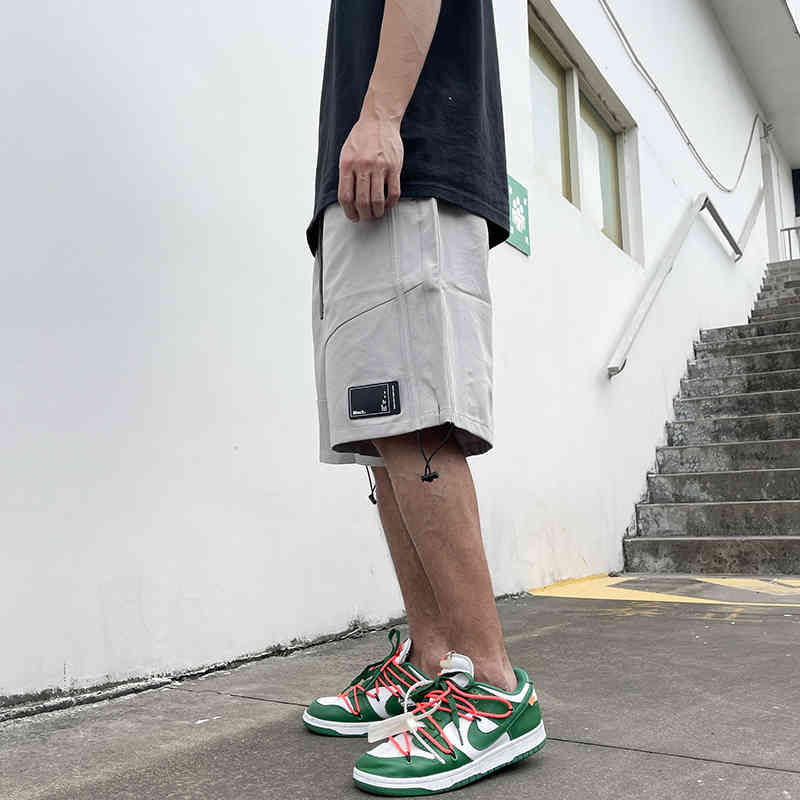 

Work Shorts Men' Summer Wear Ins Pop Thin Trend Versatile Casual Wide Panasoni Drawstring Capris, Gray