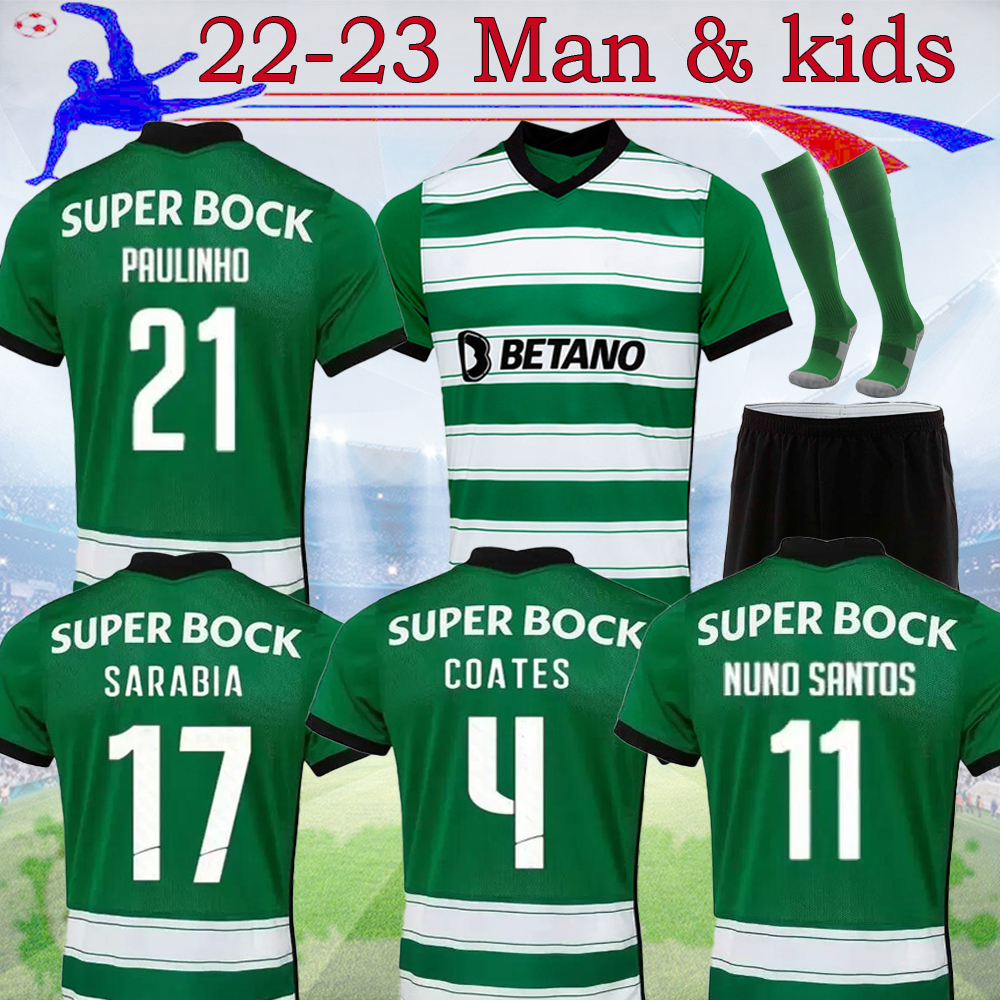 

Sporting CP 22 23 Home Lisboa soccer jerseys Special Lisbon Jovane Sarabia Vietto COATES ACUNA 2022 Stromp Kits sock Full sets Clube de football shirt men kids kit