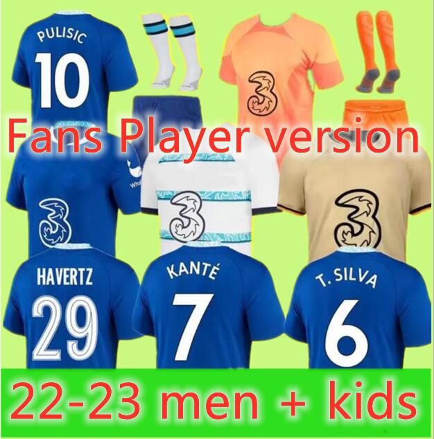 

CFC 22 23 STERLING Soccer Jerseys MOUNT WERNER HAVERTZ JORGINHO CHILWELL ZIYECH 2022 2023 PULISIC JAMES Football Shirt KANTE Men Kids set Kits uniform, 10