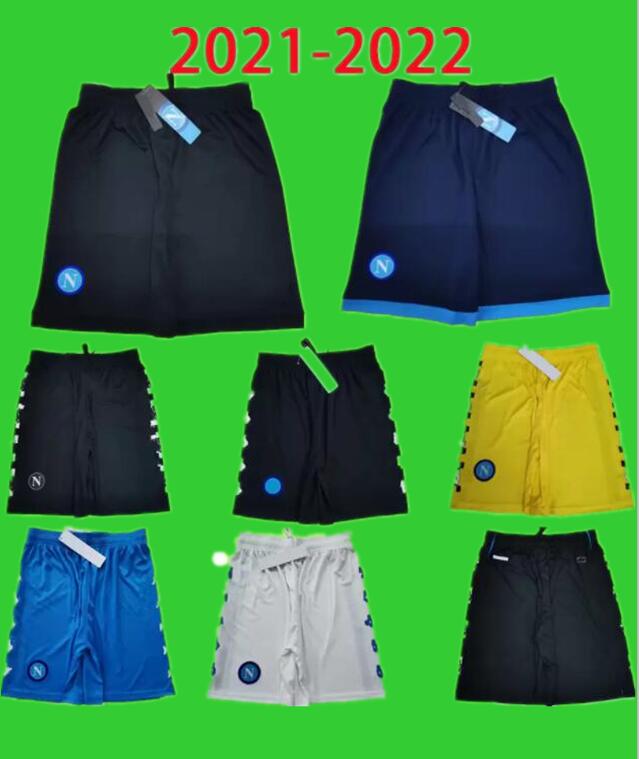 

2021 2022 Naples soccer shorts Napoli football pants black yellow blue white 20 21 22 MERET home away third Maradona MILIK KOULIBALY INSIGNE MERTENS top quality S-2XL, 20/21 home