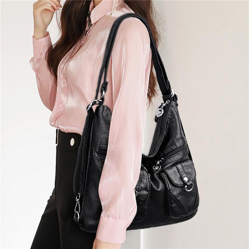 

Evening Bags Women Fashion Bag Vintage PU Leather Shoulder 2022 Female Handbag Crossbody Lady Tote PurseEvening, Red