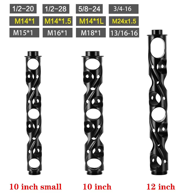 

10 12 inch Filter Fuel 1/2-20 1/2-28 5/8-24 M14X1/1.5/1L M24X1.5 M15X1 M16X1 m18X1 3/4-16 13/16-16 Anodized Spiral for NAPA 4003 WIX 24003 Solvent Trap