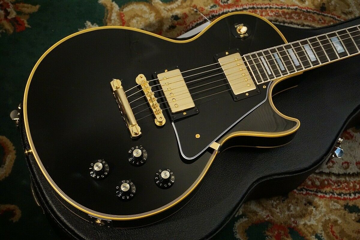 Custom Shop Limited Run 1974 Paul Custom Ebony VOS #GG55z Electric Guitar-image-759811494
