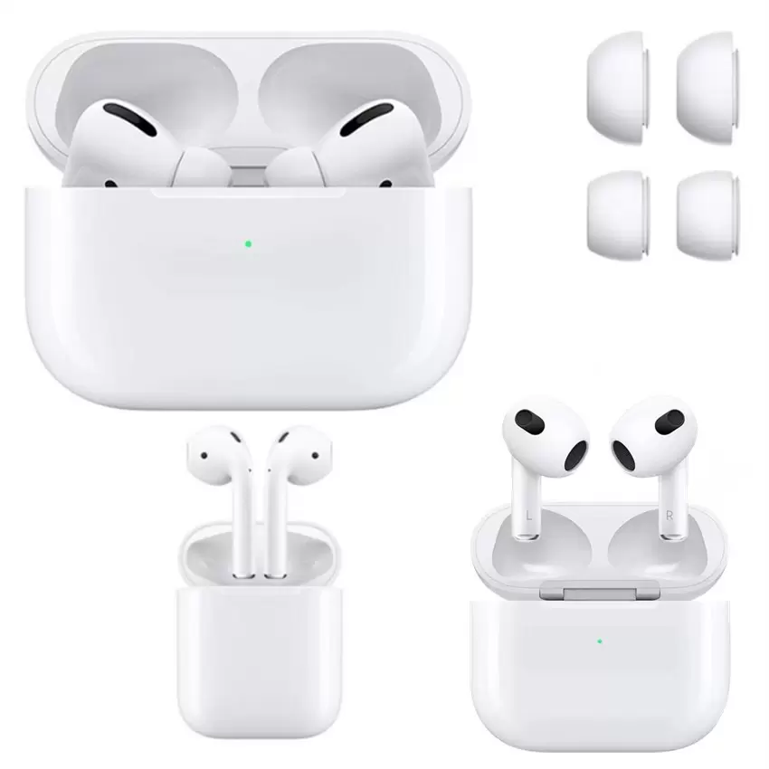 

Newest 3rd generation AP3 Airpods pro Gen 3 earphones GPS Renamed Wireless Charging Bluetooth Headphones Pods 2 AP2 Earbuds 2nd Generation with Valid serial number, White