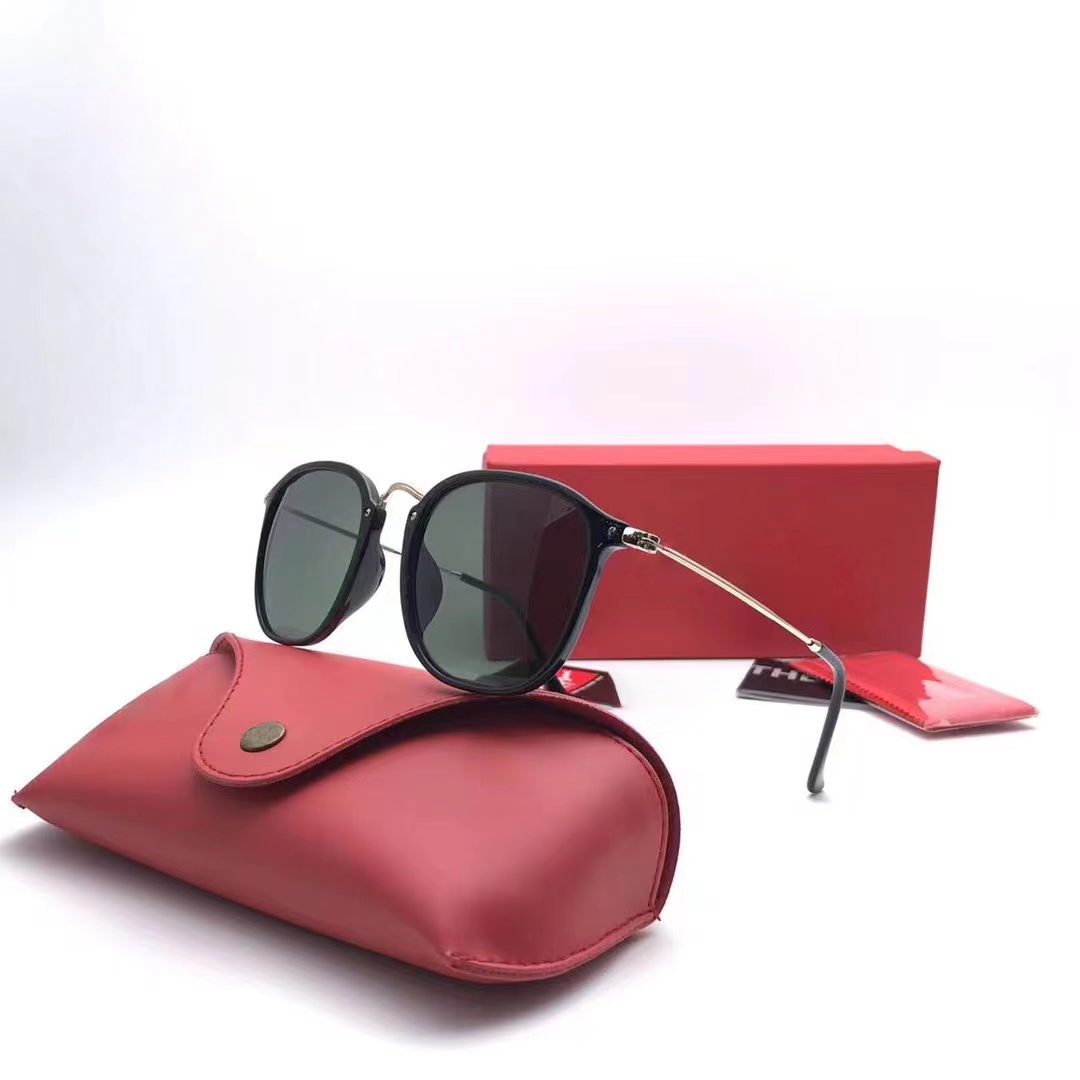 

Designer Sunglasses women 2448 mens sun glasses High Bridge Fit lightweight frame glass lens uv400 protection sport driving fashion beach square shades