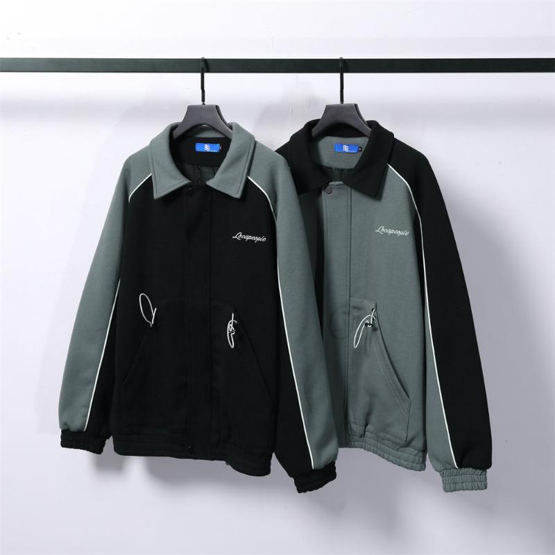 

Men' Jackets For Men With Pockets Cotton Soft Fabric Varsity Jacket 2022 Spring Harajuku Streetwear Casual CoatMen, Black