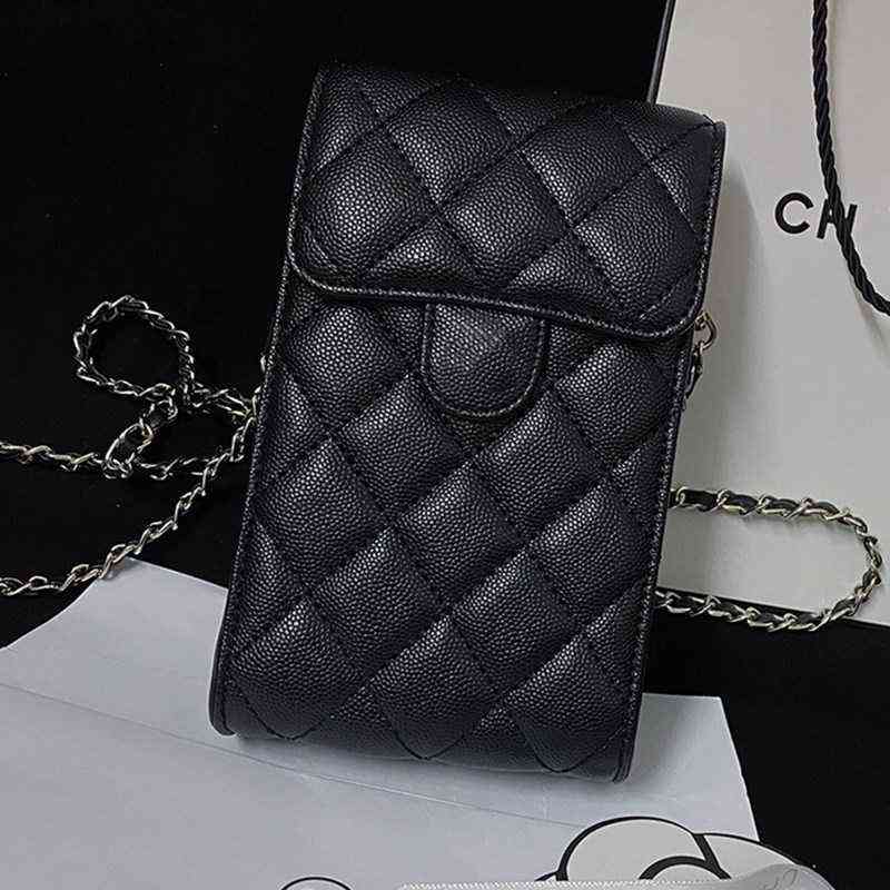 

Luxury Leather Phone Pouch For iPhone Samsung Google Phone Case Below 6.7 Inch Mobile Phone Cover Women Crossbody With Chain Bag AA220324