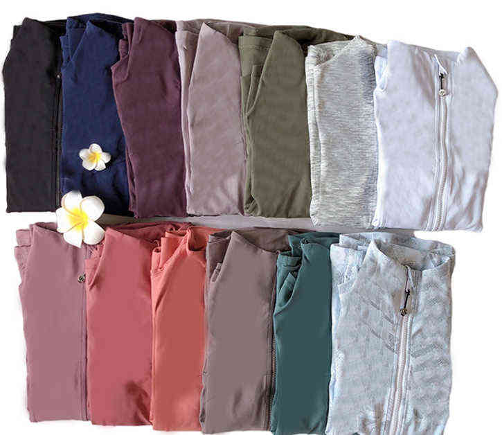 

L-78 Zipper Jacket Hooded Outfit LuYoga Clothes Long Sleeve Sweatshirts Thumb Hole Training Running Lu Women Slim Fitness Lu Coat, 11