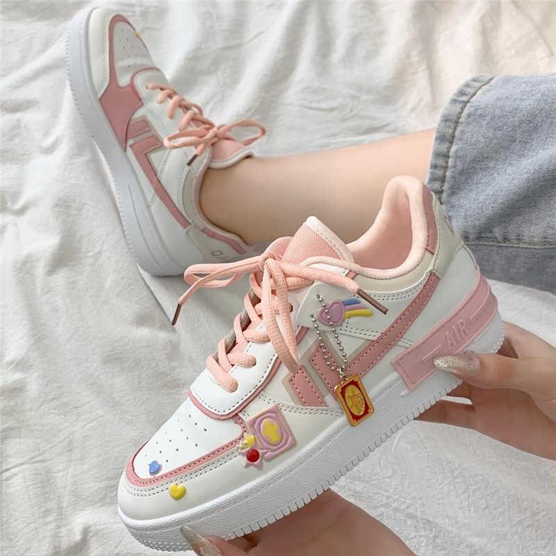 

New Women Sneakers White Tennis Shoes Slip on Female Platform Flats Casual Ladies Vulcanize S54 Y0907, Assorted