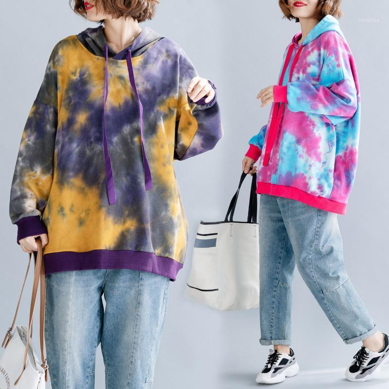 

Full Sleeve Blouse Women Winter Print Hooded Loose Blusas Womens Tops And Blouses Purple Pink 9149 Women's & Shirts