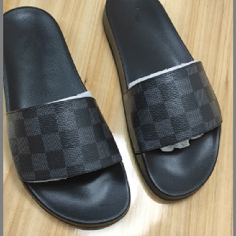 

2022 men and women slippers Designer brand Sandals Fashion Women's WITH BOX Luxury flower printed rivets unisex beach flip flops slipper size 35-46 AAAAA8999, Black