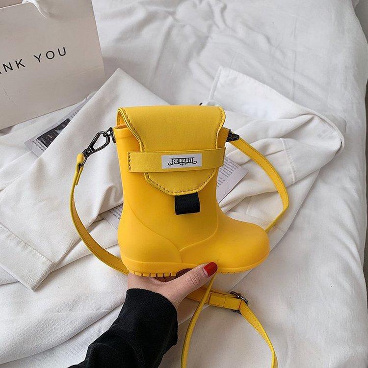 

Evening Bags Personalized Water Shoses Shape Shoulder Women Cute Candy Color Crossbody Bag Funny Small For Summer, Yellow