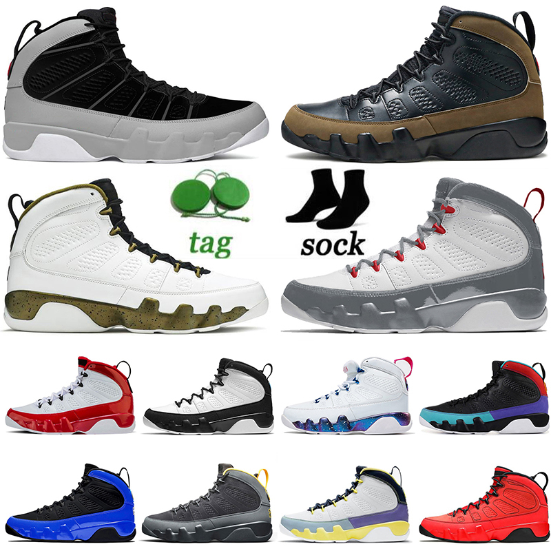 

Jumpman 9 9s mens basketball shoes retro Olive Concord Chile Fire Red IX Particle Grey Change the world Dream It UNC Bred space jam men, A7 dream do