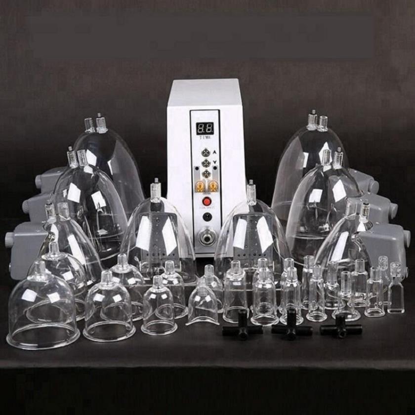 

35 CUPS Body Shape Breast Enhancement Enlargement Tightening Nipple Sucking pumps Vacuum Butt Lifting Hip Lift Bust Massage Machin1915