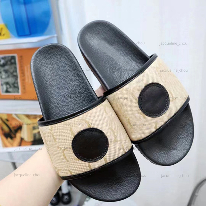 

Summer Womens Platform Slippers Slides Designer Fashion Beach Slipper Man Woman Casual Sliders Shoes With Box Size 35-44, Wear sticker