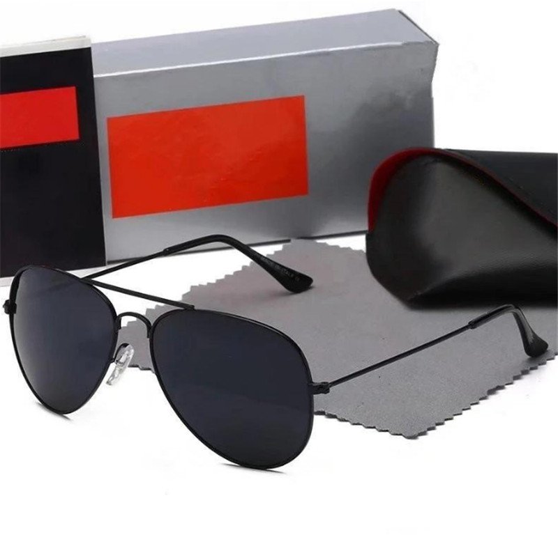 Men de marque classique Men de lunettes de soleil Couleur de cadre en métal et lentille en verre dégradé 58 mm ombrage de plage approprié Pêche à
