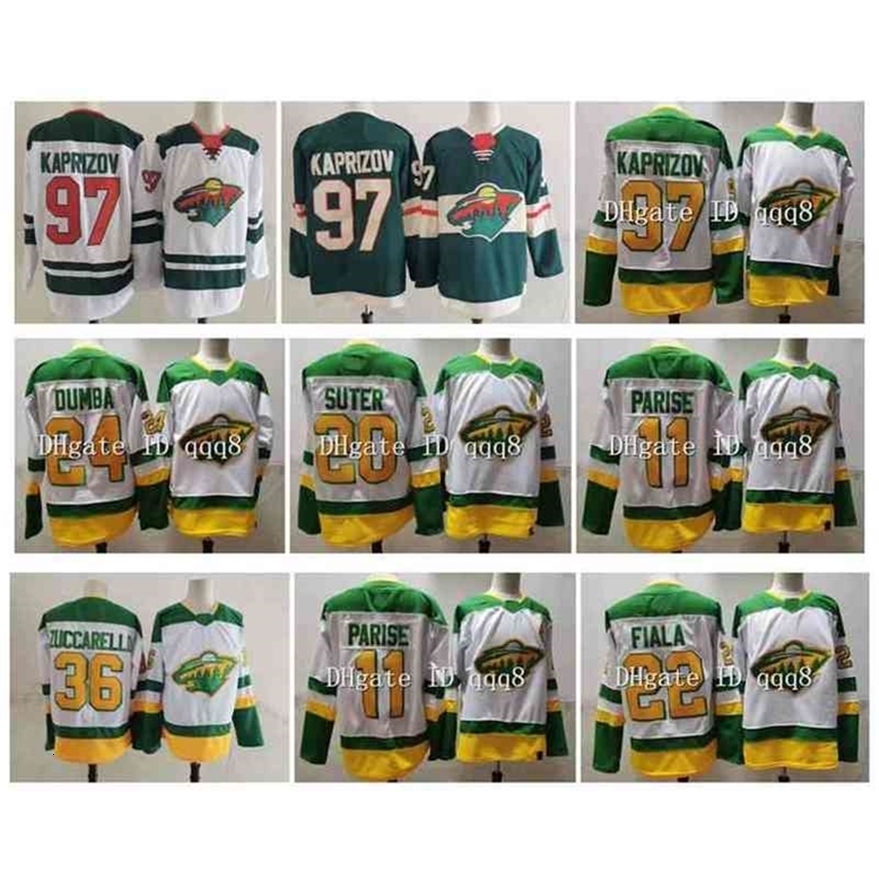 Xfl2020 95 2021 Reverse Retro Jersey 11 Zach Parise 20 Ryan Suter 24 Matt Dumba 22 Kevin Fiala 97 Kirill Kaprizov Mats Zuccarello