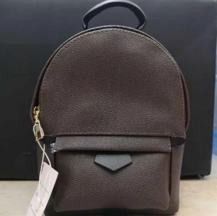 

Hight quality Women Mini Backpack PU Leather children backpacks women printing leather Mini backpack Two size, Brown flowers size 16x8x21cm