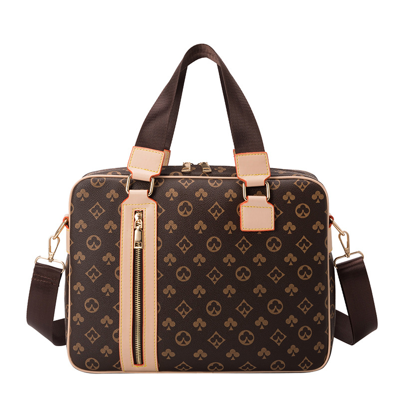 

Casual Briefcase Lady's Handbag Large Capacity Versatile Temperament Men's Single Shoulder Diagonal Computer Bag, Black