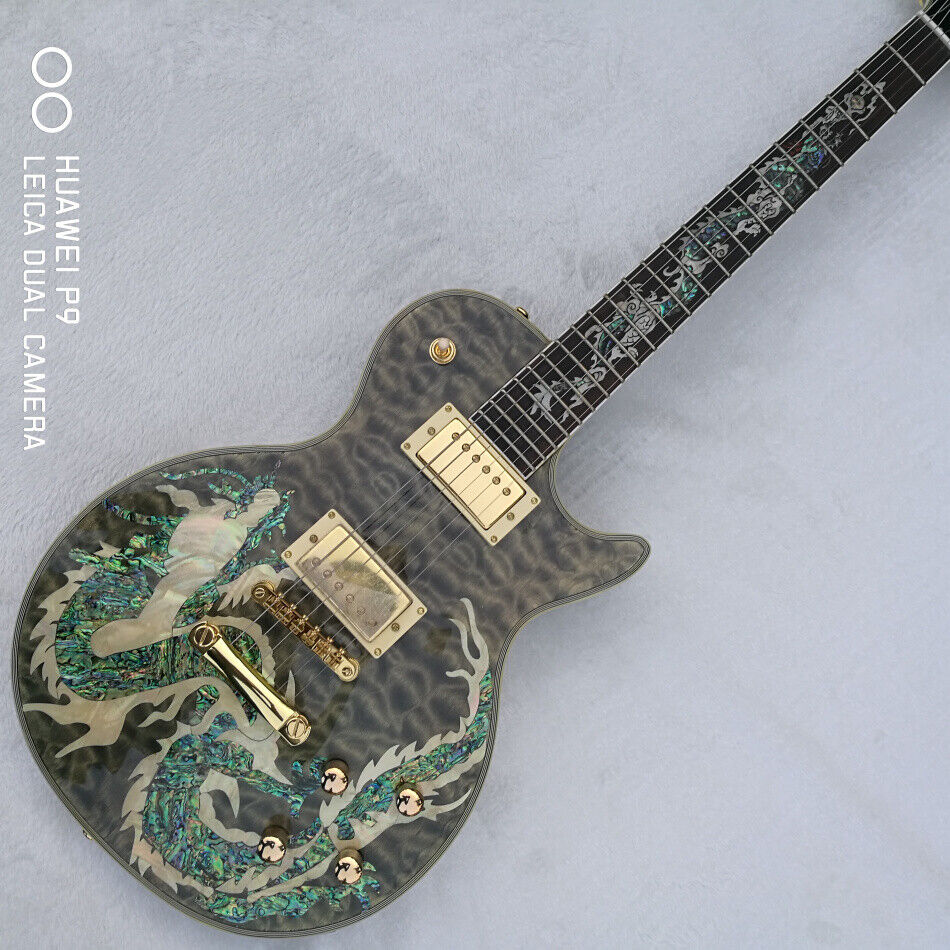 Custom Shop Brand New High Quality Dragon Inlaid 6 String LP Electric Guitar