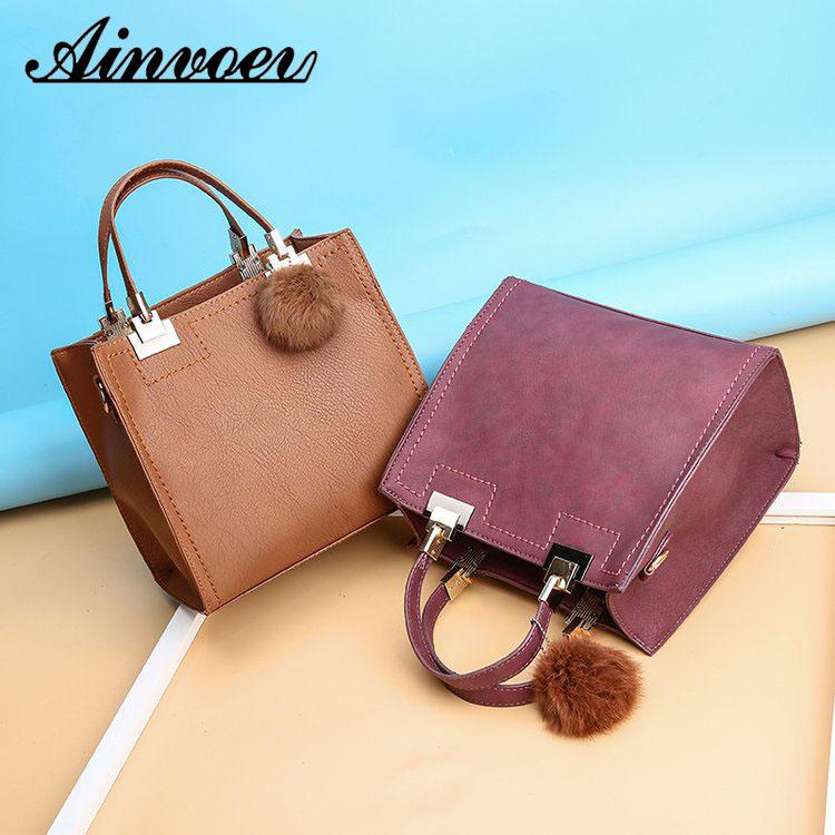 

Shoulder Bags Anievoev Handbags Women Designer Travel Hairball Bag Frosted Female Crossbody For Fashion BagShoulder, Purple