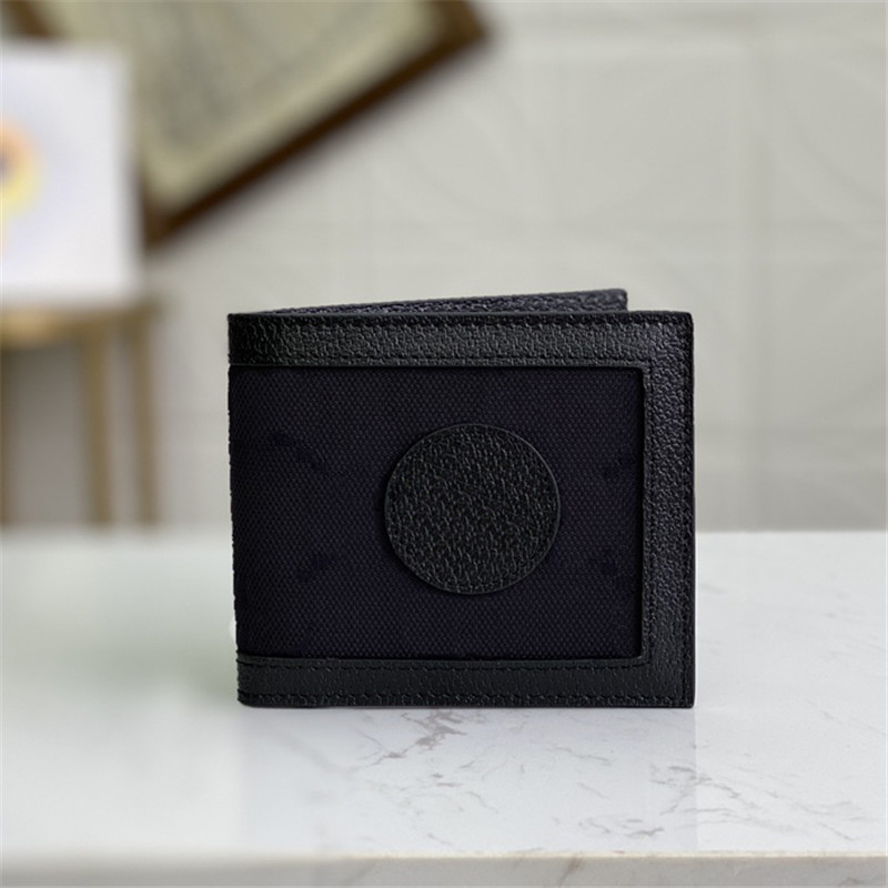 

Business Style Men Money Clips Gold Letter Designer Wallets Male Short Slim Purse Leather Edge Wallet Pouch Card Holder With Box