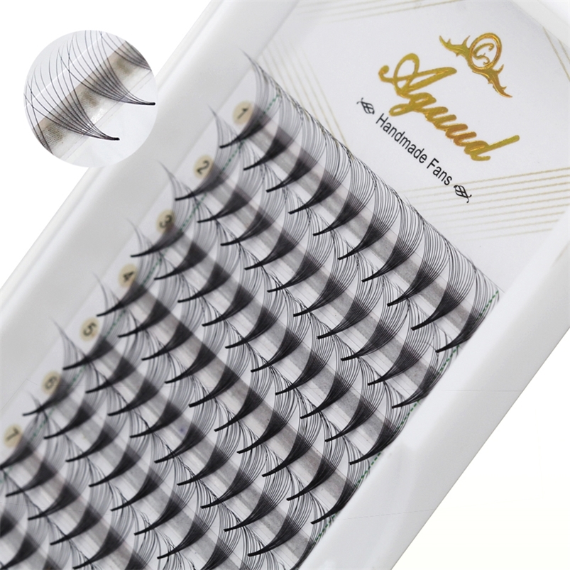 

AGUUD Slim N Base Eyelash Extension 5D 6D 8D 10D 12D 14D Thin Pointy Stem Lash Premade Volume Fans 220613