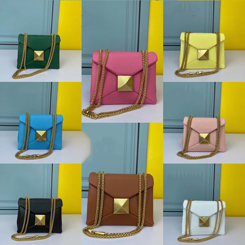 

5A+ Top Quality Shoulder Bags ONE STUD Leather chain nail Fashion Bag high quality handbag gold rivet flip over cross body handbags, Customize