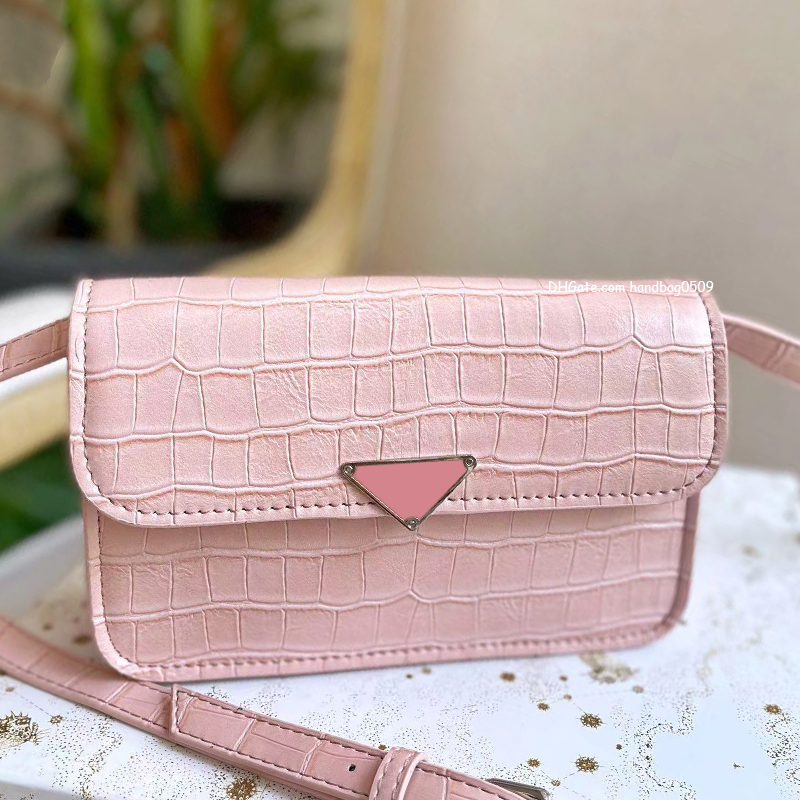 

Top Crocodile Leather Bag Designer Handbags Fashion Shoulder Bags Luxury Designers Women's Crossbody Small Square Clutches Handbag Summer Messenger Bags, Pink