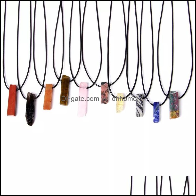 

Pendant Necklaces Pendants Jewelry Natural Stone Necklace Lapis Lazi Amethyst White Crystal Chakra For Women Men Gifts Drop Delivery 2021