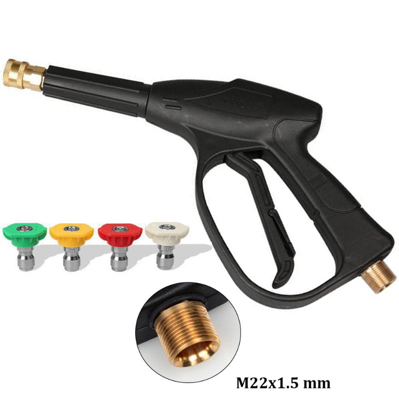 

Water Gun & Snow Foam Lance High Pressure Washer M22 1.5mm Car Spray With 4 Nozzles For Power Washers Cleaning ToolsWater
