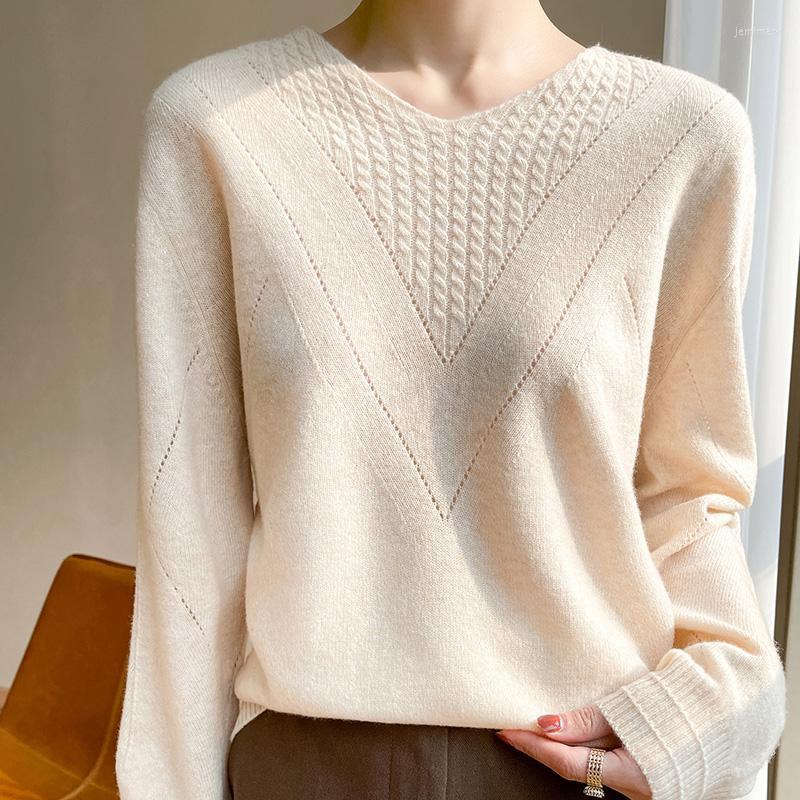 

Women's Sweaters Autumn Winter Women Sweater Fashion V-Neck Female Pullover Long Sleeve Coats Cashmere Knitted Top Bottoming Shirt BlouseWom, Mi jia hua