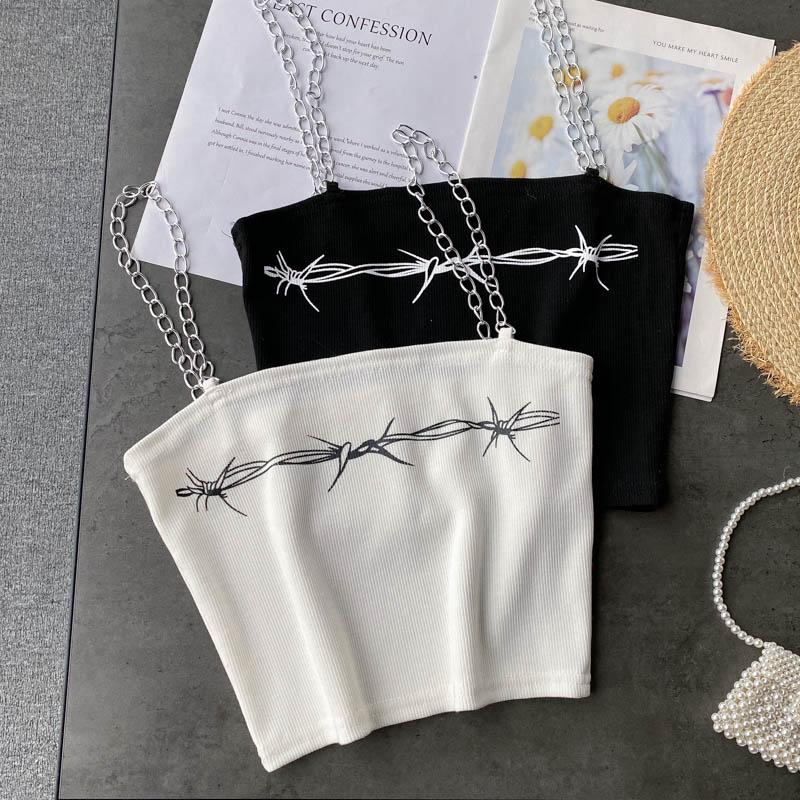 

Women's Tanks & Camis Summer Style Printing Fashion Tops Women Sexy Korean Commuter 2022, Black