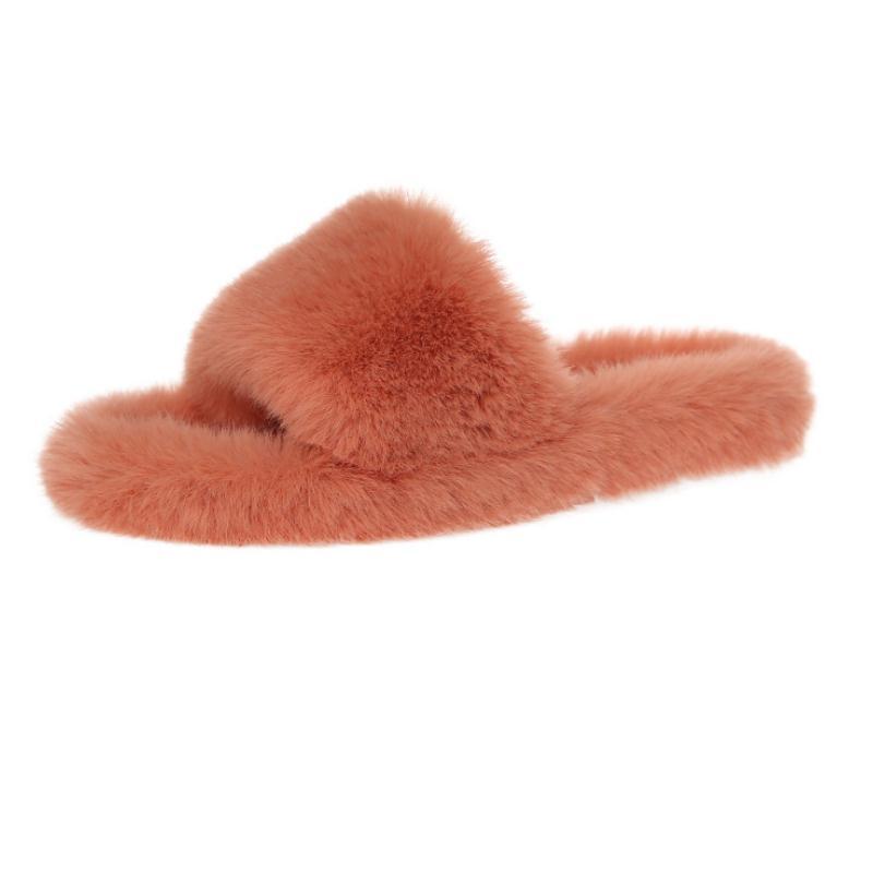 

Slippers Winter Women Fashion Fluffy Plush Warm Home Shoes Woman Slip On Flats Female Slides Slipper Loafer For Indoor Outdoor, 10