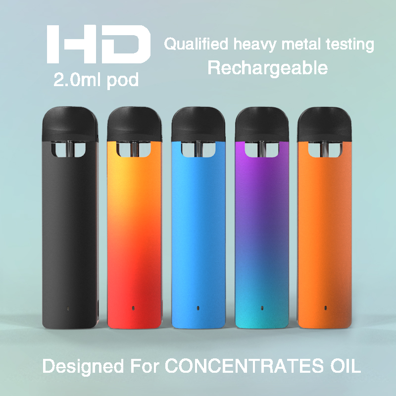 

2.0ml Disposable Vape Pen Empty E Cigarette Pod Delta 8 Atomizer Puff 510 Cartridge Concentrate Vaporizer Micro USB Rechargeable 320mah Battery HD