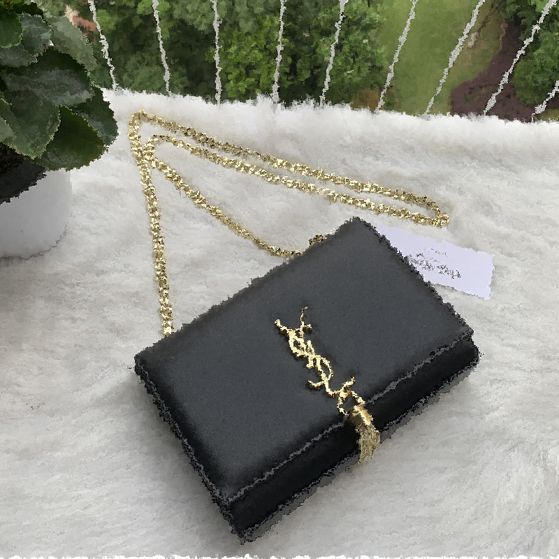 

YSLs woc chain Bag woman handbag flap Envelope cross body messenger Bags wallet Women brand Luxury Designers handbags female purse, Black c