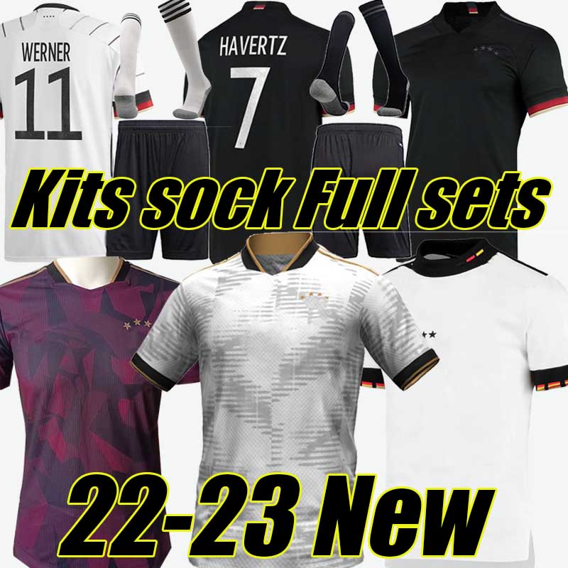 

2022 WERNER HAVERTZ soccer jerseys national team 2023 Fans Player version SANE MULLER HUMMELS GNABRY GORETZKA REUS KROOS football shirt Kits sock Full set uniform, Deguo 21-22 away